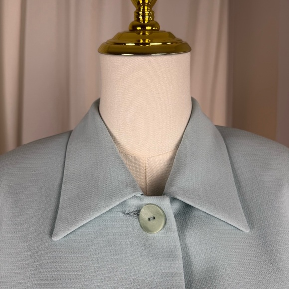 Vintage 90s Baby Blue Co-Ord Dress & Jacket Set Classiques for Manikin sz 10/12 - Picture 10 of 12